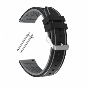 New Men's Sports Waterproof Silicone Rubber Watch Strap Band 20mm 22mm 24mm 26mm - Picture 1 of 18