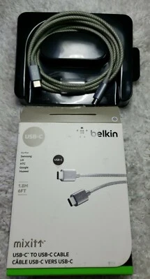 Belkin usb-c/usb-c phone tablet charge/snych cable.For Samsung,LG,HTC,Google - Image 1 of 4