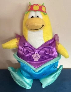 Disney Club Penguin Mermaid Flower Crown Plush Stuffed Animal Toy 8” Series 5 - Picture 1 of 3