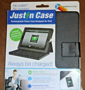 Just In Case - 11,600 mAh Rechargeable Power Case for iPad (Gen 1, 2, 3 and 4)