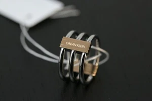Calvin Klein KJBDPR200106 Ladies Stainless Steel Gold Tone Ring Size L - Picture 1 of 6