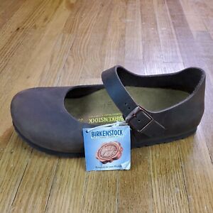 Birkenstock Mantova Brown Oiled Habana Leather Sandals Sz 6 6.5 EU 38 / 245 