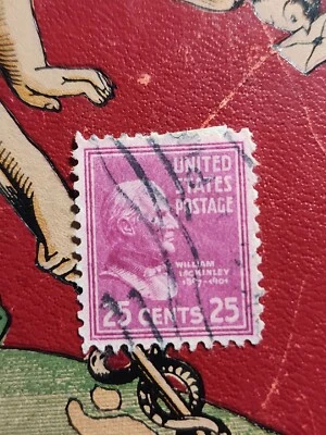 US Stamps, Sc #829 25c McKinley 1938 Presidental Issue Used -#6899 - Image 1 of 3