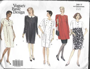 Vogue Basic Design Pattern #2617-Misses Maternity Dress-Tunic & Skirt 8-10-12 - Picture 1 of 1
