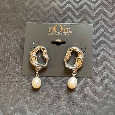 Pendientes Noir Nuevos con Etiquetas Plata con Perlas Únicos  Foto 1 de 4