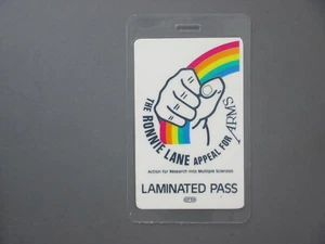 ARMS Concert backstage pass laminated Ronnie Lane 1983 Jimmy Page Eric Clapton ! - Picture 1 of 1