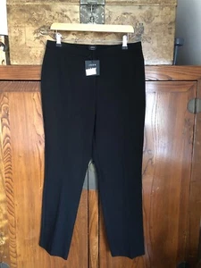 BNWT John Lewis Black Stretch Cotton Slim Trousers UK12 - Picture 1 of 8