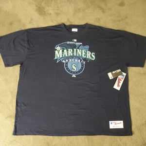 NEW Vintage Seattle Mariners T-Shirt 5XL Majestic MLB Tags Licensed Big & Tall - Picture 1 of 6