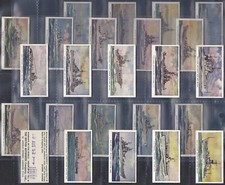 BRITISH AUTOMATIC-FULL SET- WARSHIPS OF THE WORLD 1954 (24 CARDS) EXCELLENT+++
