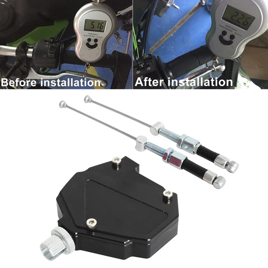Black Motorcycle Clutch Assist Booster Easy Pull Cable System Dirt Pit Bike XG-1 - Image 1 of 4