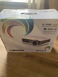 ROYALE R-1000 4K LED Smart Projector New Open Box Full HDMI 1920x1080 Cable MP - Picture 1 of 4
