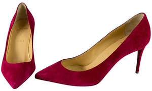 CHRISTIAN LOUBOUTIN Kate Pink Suede Women's Pumps Heels Made in Italy 38.5-8.5US - Picture 1 of 9