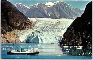 Postal AK Tracy Arm SS Glacier Queen SS Yukon Star Inside Passage Alaska - Imagen 1 de 2