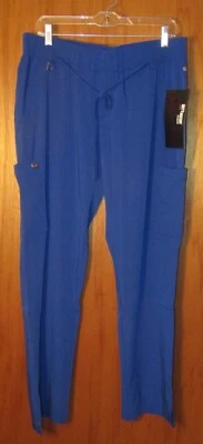 Grey's Anatomy Signature Womens Cargo Scrub Pants, 6 Pocket, Blue, Size L, New - Image 1 of 4