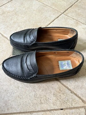 Mocasín Vero Cuoio para Hombres Hecho en Italia Rodolfo Berti Talla EU 43 US 9 Negro Sin Cordones Foto 1 de 4