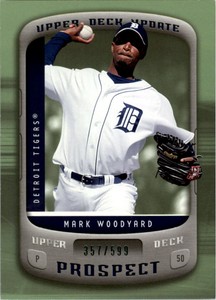 2005 Upper Deck Update Baseball Card #142 Mark Woodyard PR RC /599
