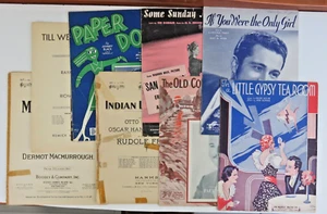 Antique Sheet Music Lot of 9 Various Artists Early to Mid 1900's #29 - Picture 1 of 6