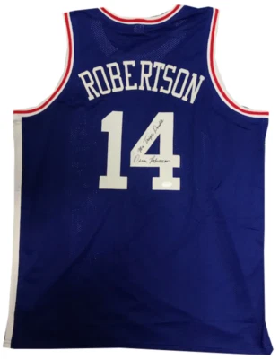 Oscar Robertson Autographed "Mr. Triple Double" Cincinnati Royals Jersey (PSA) - Image 1 of 2