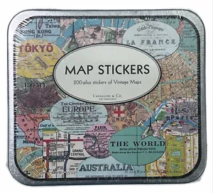 Map Stickers 200+ Vintage Maps Cavallini & Co San Francisco Vtg 2005 - Picture 1 of 3