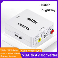 1080P VGA To AV RCA CVBS Video Converter Audio Adapter VGA2AV for DVD PC To TV