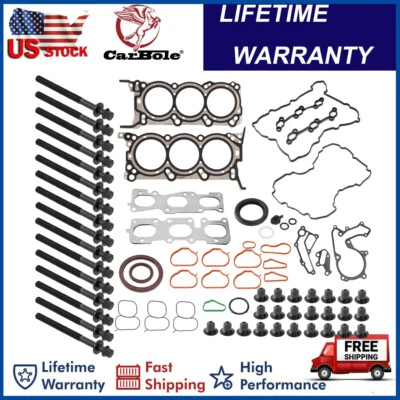 Juego de pernos de junta de culata para Kia Sorento/Sedona+ Hyundai Santa Fe 3,3 L V6 2013-2020 Foto 1 de 4