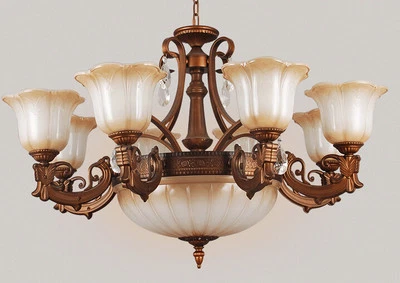 Vintage Glass Ceiling Light Pendant Lamp Flower Lighting suspension Chandelier - Image 1 of 4