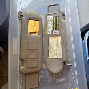 2001-2004 Toyota Tacoma 4x4 sunvisors OEM set sun visors pair Gray SLIDERS - Foto 1 di 12