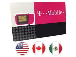 Canada, Mexico and USA Prepaid SIM Card 10GB 4G LTE Data in USA and 5GB Data ... - Picture 1 of 5