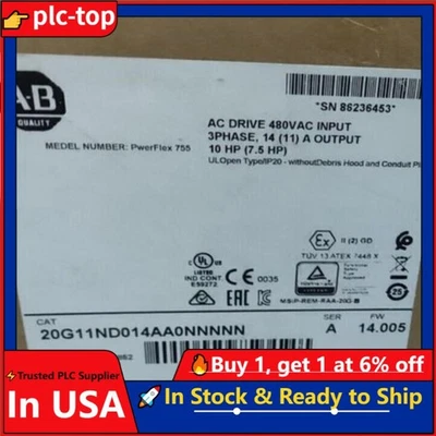 NEU AB 20G11ND014AA0NNNN PowerFlex 755 AC kostenloser schneller Versand USA kostenlose Steuern - Bild 1 von 4