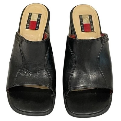 Sandalia mula vintage Tommy Hilfiger años 90 punta cuadrada para mujer talla 7 Foto 1 de 4