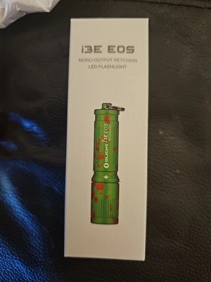 Olight I3E EOS Portable Keychain Torch Green Zombie Limited Edition New Sealed - Image 1 of 2