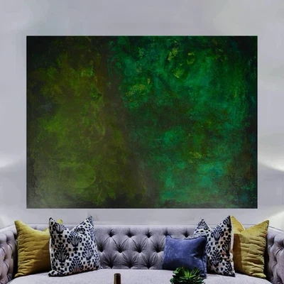 Pintura Original Lienzo Gigante Mark Little 84”X62” (7 pies) Abstracto Moderno XL Foto 1 de 4