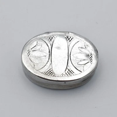 Antigua vinagreta de plata de ley Jorge III de 1790 de plata georgiana talla brillante Foto 1 de 4