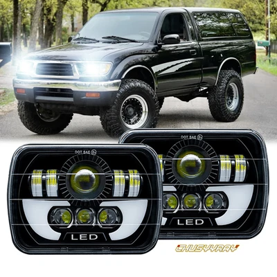 Par de faros LED altos/bajo DRL Fit Chevy Express Cargo Van 1500 2500 3500 7x6 5x7 Foto 1 de 4