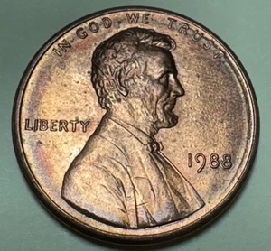 1988 Lincoln Cent • Wide AM • Brilliant Red - Picture 1 of 6
