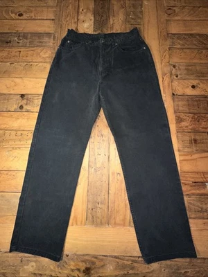 Jeans masculino vintage Calvin Klein ajuste fácil 100% algodão tamanho 31W 30L preto jeans - Imagem 1 de 4