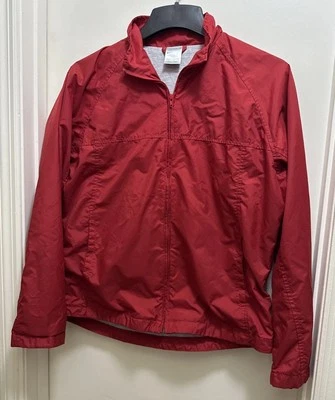 Chaqueta deportiva Nike roja con cremallera completa. Hombre Talla M Rojo Shell Gris Foto 1 de 4
