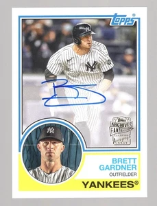BRETT GARDNER 2024 TOPPS ARCHIVES FAN FAVORITES ON CARD AUTO *NEW YORK YANKEES* - Picture 1 of 2
