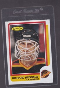 1986-87 O-Pee-Chee OPC Hockey Richard Brodeur #246 Goalie Vancouver Canucks NMMT