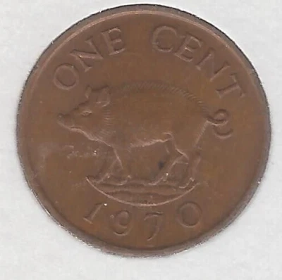 1970 Bermuda - 1c Queen Elizabeth 2nd KM# 15 - Image 1 of 2