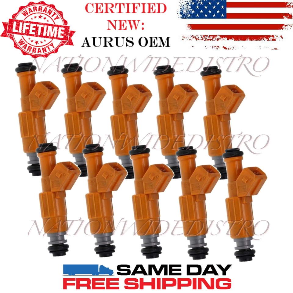 10 оригинальных новых топливных форсунок AURUS для 1999 Ford F-550 Super Duty 6,8 л V10 - Изображение 1 из 4