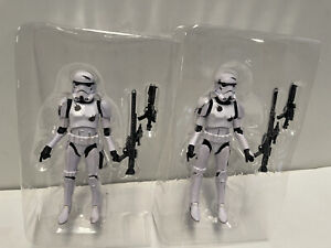 Lot of 2 Star Wars Black Series 6 Inch Battle Damaged Stormtrooper in Plastic