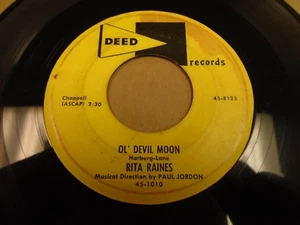 Rita Raines Such A Day (So Ein Tag) / Ol' Devil Moon 7" 45 rpm Deed VG+ - Picture 1 of 2