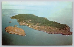 Monhegan Island, Maine ME Vista Aérea Colonia de Artistas (Jamie Wyeth) Postal UNP - Imagen 1 de 2