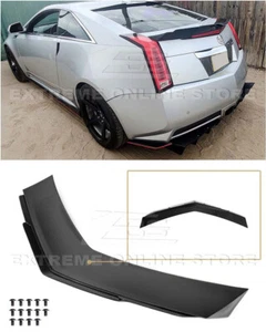 For 11-14 Cadillac CTS Coupe | GLOSSY BLACK Rear Wing Spoiler w/ Wickerbill - Picture 1 of 12