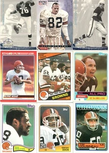 Lote de 55 tarjetas vintage de Cleveland Browns, Graham, Groza, Couseau, Kosar, Sipe, más - Imagen 1 de 6