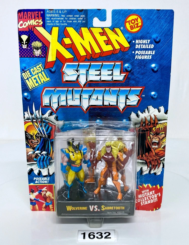 Vintage Toybiz 1994 Marvel X-Men Steel Mutants Wolverine VS Sabretooth