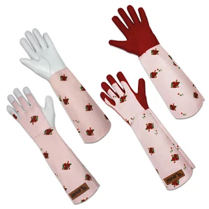 Rosenhandschuhe Gartenhandschuh Rosen lange Stulpe Dornenschutz Damen Levaz Work - Bild 1 von 11