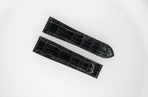 Kaufmann Lederband Alligator schwarz 19/16 Faltschließe  - Picture 1 of 2