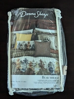 Стандартная наволочка Donna Sharp Bear Mirage 20 x 26 дюймов домик хижина озеро мужская пещера - Изображение 1 из 4